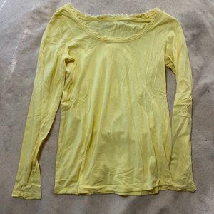 Ann Taylor Loft Yellow Long Sleeve Shirt Size Small